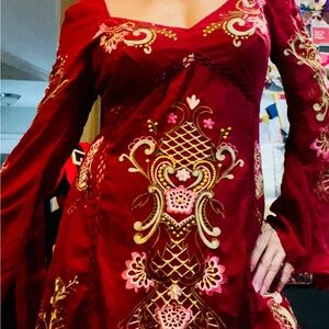 ASOS NWOT Romantic Embroidered Long Sleeve Dress